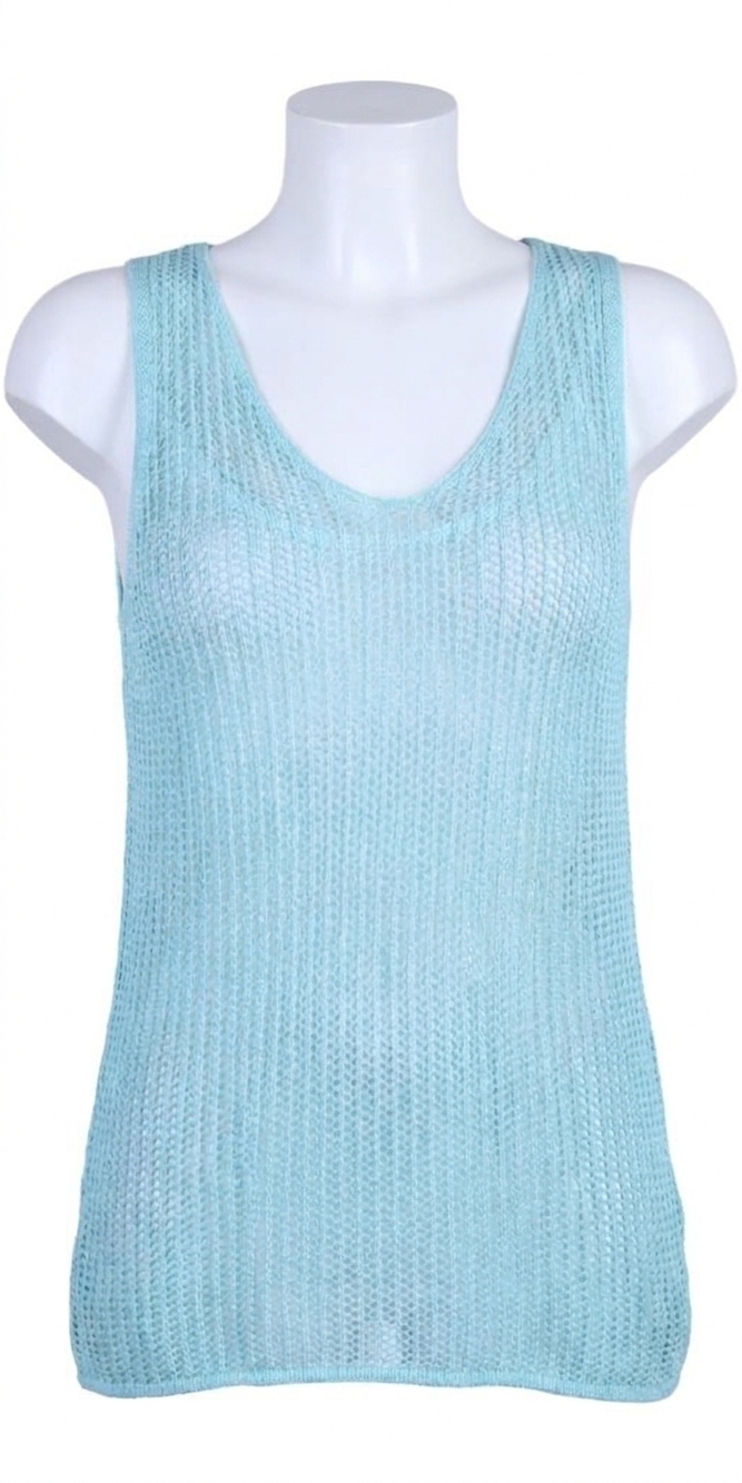 NEW GIGI MODA marina knit tank top in lake green